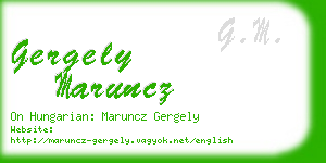 gergely maruncz business card